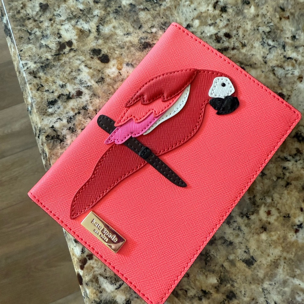Kate Spade Pink Parrot Passport Holder